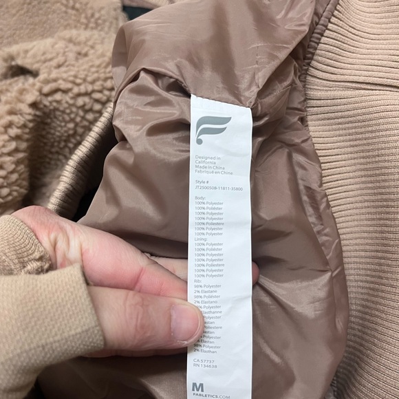 Fabletics M teddy oversized bomber jacket - Picture 7 of 12